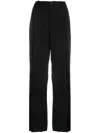 Vince Inverted-pleat Wide-leg Trousers In Black