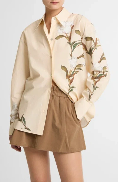 Vince Iris Print Shirt In Neutral