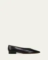 Vince Behati Womens Leather Slip On Flats Shoes In Black Leather