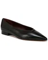 Vince Behati Womens Leather Slip On Flats Shoes In White