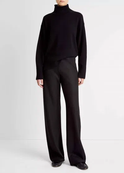 Vince Italian Wool-blend High-waist Bias Pant In Black