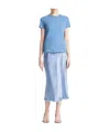 Vince Item O-neck Short-sleeved T-shirt In Blue