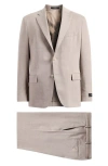 Vince Ives Regular Fit Stretch Wool Suit In Light Brown