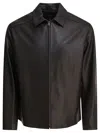 Vince Collared Long Sleeves Smooth Finish Jackets In Black