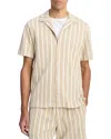 Vince Jacquard Stripe Knit Camp Shirt