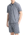 Vince Jacquard Stripe Button Down Shirt Venice Blue/blue Cloud In Venice Blue