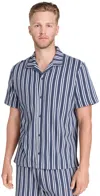 Vince Jacquard Stripe Button Down Shirt Venice Blue/blue Cloud In Venice Blue/blue Cloud