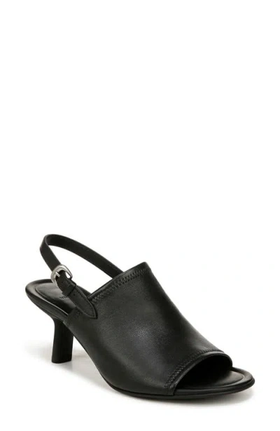 Vince Jana Leather Slingback Sandals In Black