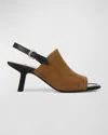 Vince Jana Suede Slingback Sandals In Elm Wood Brown Suede