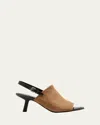 Vince Jana Suede Slingback Sandals In Elm Wood Brown Suede