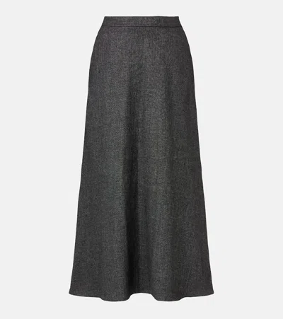 Vince Jaspé Midi Skirt In Gray