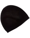 Vince Jersey Leather-trim Cashmere Beanie In Black