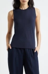 Vince Jersey Shell In Blue