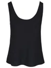 Vince Classic Stretch-silk Bias Tank In Black