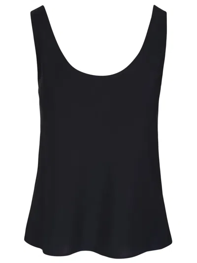 Vince Classic Stretch-silk Bias Tank In Black