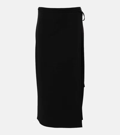 Vince Wrap Midi Skirt In Black
