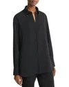 Vince Jewel Collar Point Shirt In Black