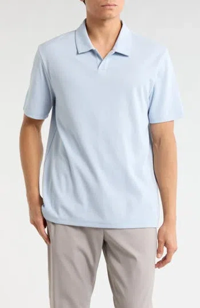 Vince Johnny Collar Piqué Polo In Blue
