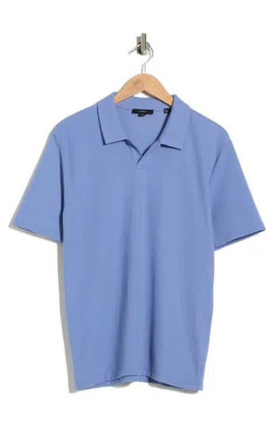 Vince Johnny Collar Piqué Polo In Blue