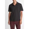 Vince Johnny Collar Polo In Black
