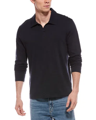 Vince Johnny Collar Shirt In Black