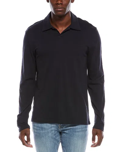 Vince Johnny Collar Shirt In Blue