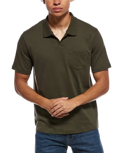 Vince Johnny Collar Shirt In Green
