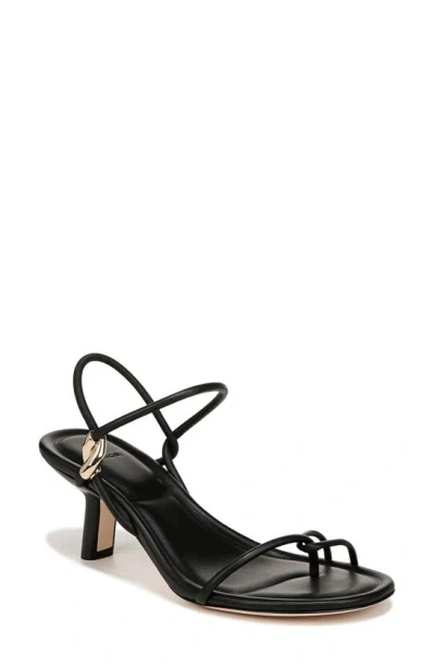 Vince Jolie Leather Slingback Sandals In Black