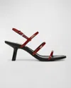 Vince Josie Slingback Sandal In Red Currant Croc Print Leather