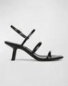 Vince Josie Leather Slingback Sandals In Black