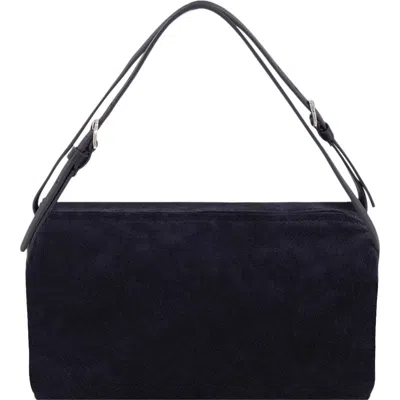 Vince Josie Suede Top Handle Bag In Blue