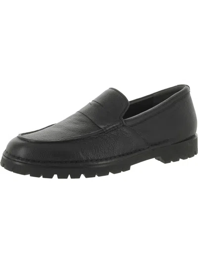 Vince Judd Mens Comfort Insole Manmade Loafers In Black