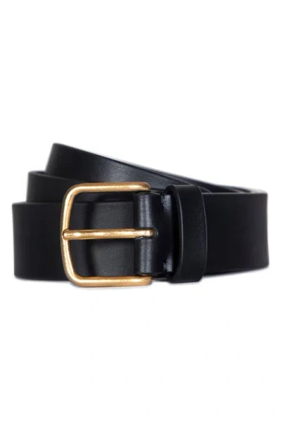 Vince Kaia Leather Belt In Black