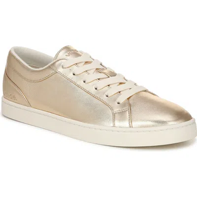 Vince Kameron Leather Sneaker In Gold