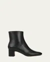 Vince Kellan Leather Ankle Boots In Black