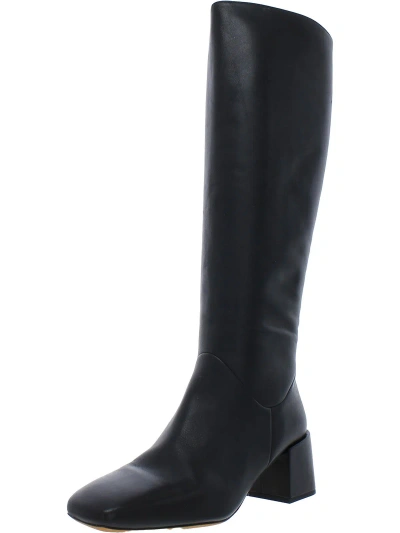 Vince Kendra Womens Leather Square Toe Knee-high Boots In Blue