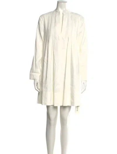 Pre-owned Vince Knee-length Dress In White