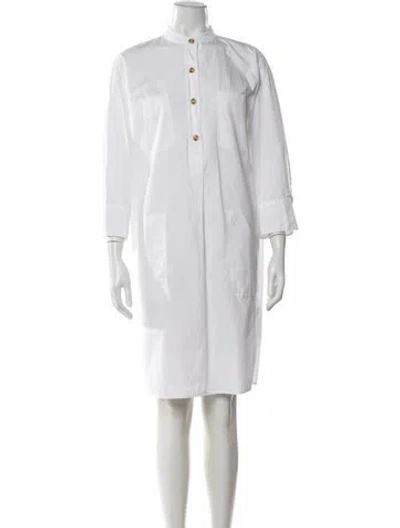 Pre-owned Vince Knee-length Dress In White