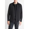 Vince Knit Button-up Shirt Jacket In Black