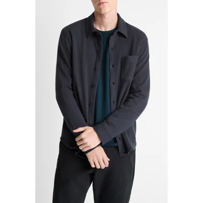 VINCE VINCE KNIT BUTTON-UP SHIRT JACKET