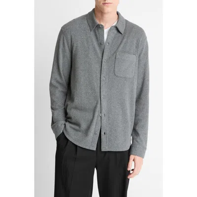 VINCE VINCE KNIT BUTTON-UP SHIRT JACKET