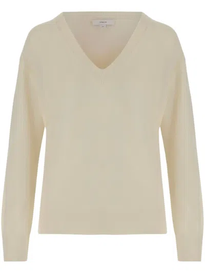Vince Knitted Jumper In Neutrals