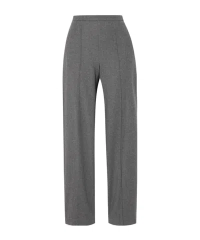 Vince Knitted Straight-leg Casual Pants In Gray