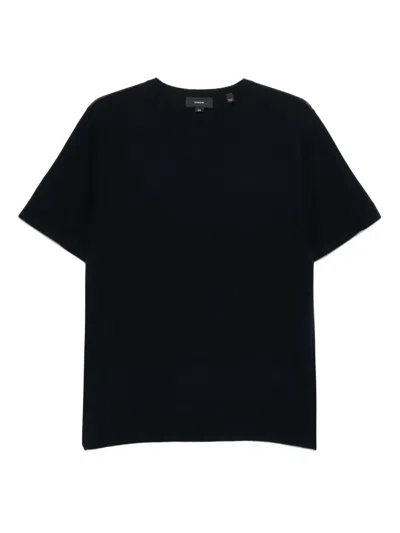Vince Knitted T-shirt In Blue