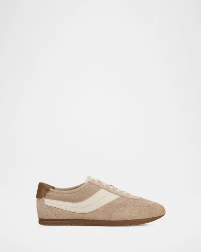 Vince La Runner Calf Hair And Leather Runner Sneakers In Brown