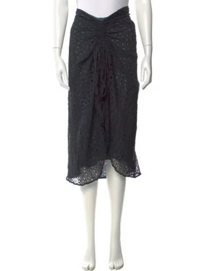 Pre-owned Vince Lace Pattern Midi Length Skirt In Black