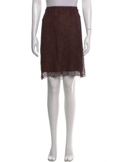 Pre-owned Vince Lace Pattern Mini Skirt W/ Tags In Brown
