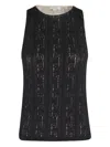 Vince High Neck Sleeveless Sweater In Black