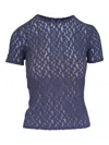 Vince Lace T-shirt In Blue
