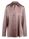 Vince Lace-trim Shirt In Brown